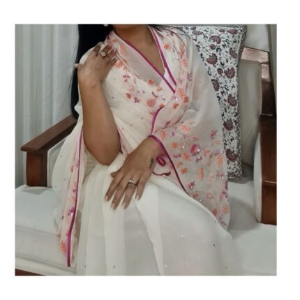 CHIFFON HAND EMBROIDERED SAREE (CUSTOMISED)