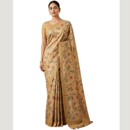 BEIGE TUSSAR SAREE